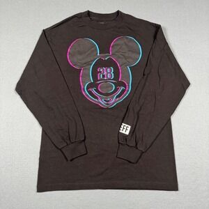 Disney x Neff Mickey Mouse Neon Outline Long Sleeve T-Shirt Black Med
